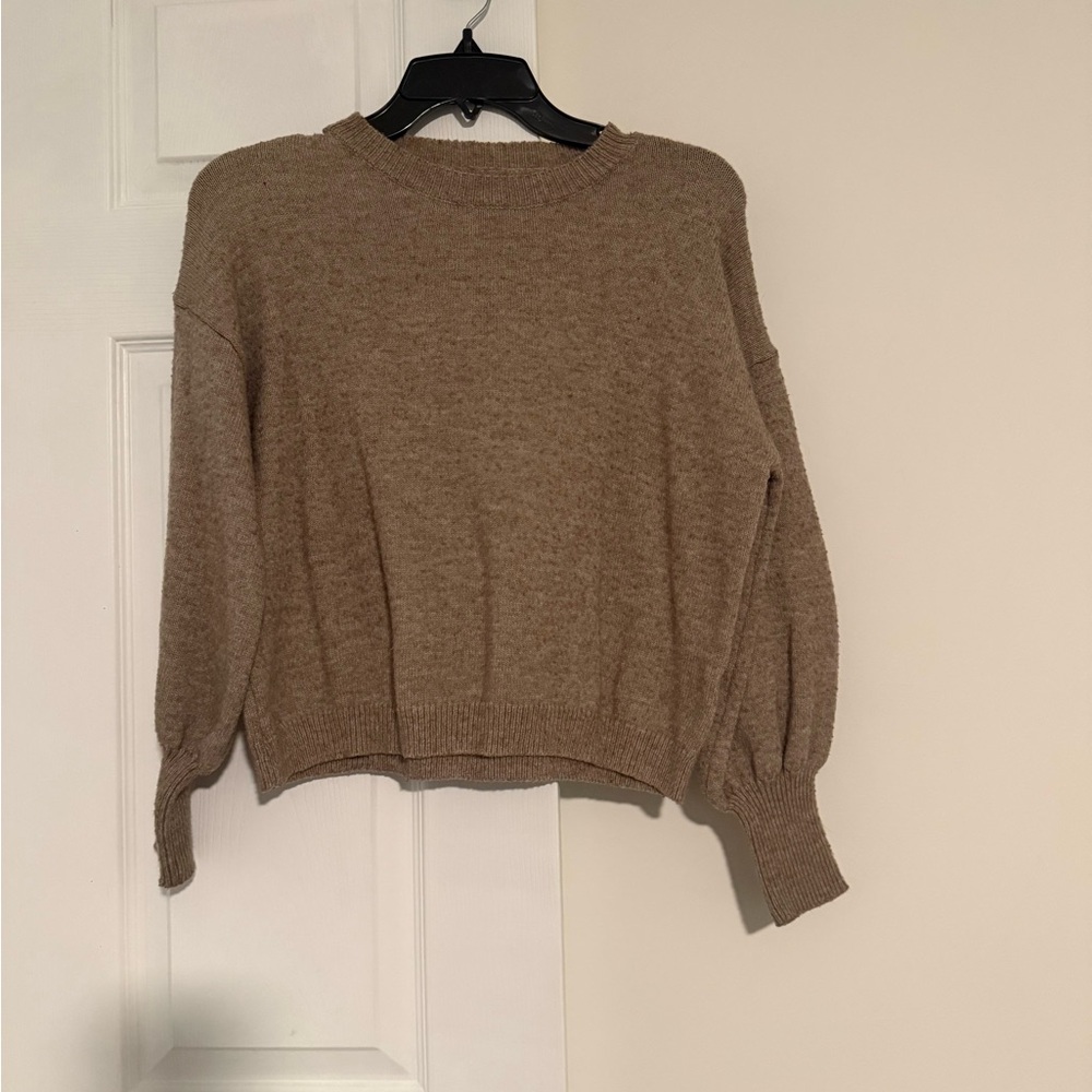 SHEIN Tan Crew Neck Sweater